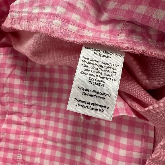 Vineyard Vines Women's Catamaran Linen Blend Pink Pants size 10 - Picture 6 of 7